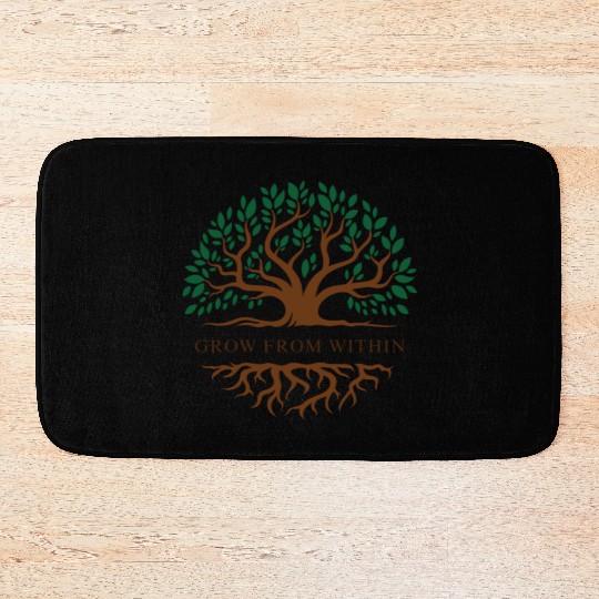 Inner Growth Tree Motif Bath Mats