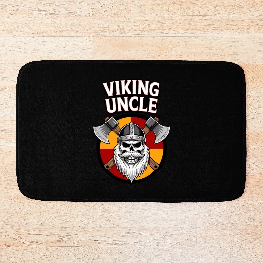 viking uncle norse warrior funny gift Bath Mats