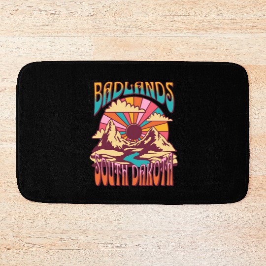 Badlands South Dakota Nature Hiking Mountains Bath Mats