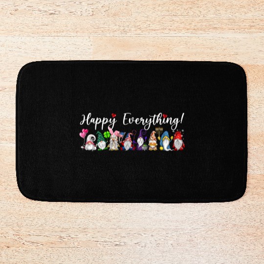 Happy Everything Gnomes Every Seasons All Year Bath Mats