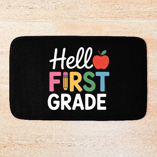 Hello First Grade Back To School Bath Mats