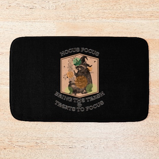 Raccoon Witch - Hocus Pocus  Bath Mats