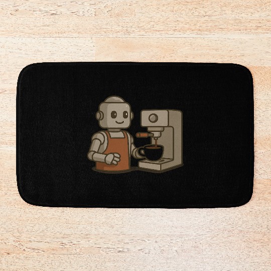 Robotic Barista Coffee Art Bath Mats