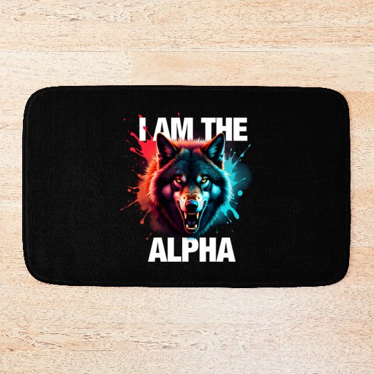 I Am The Alpha Wolf Bath Mats