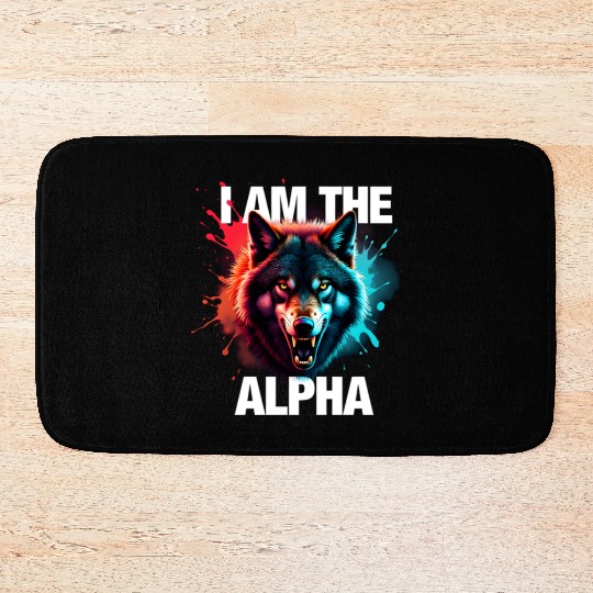 I Am The Alpha Wolf Bath Mats