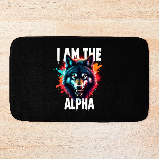 I Am The Alpha Wolf Bath Mats