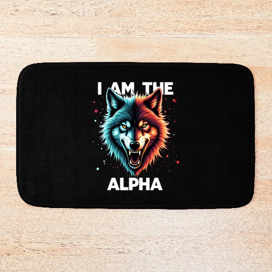 I Am The Alpha Wolf Bath Mats
