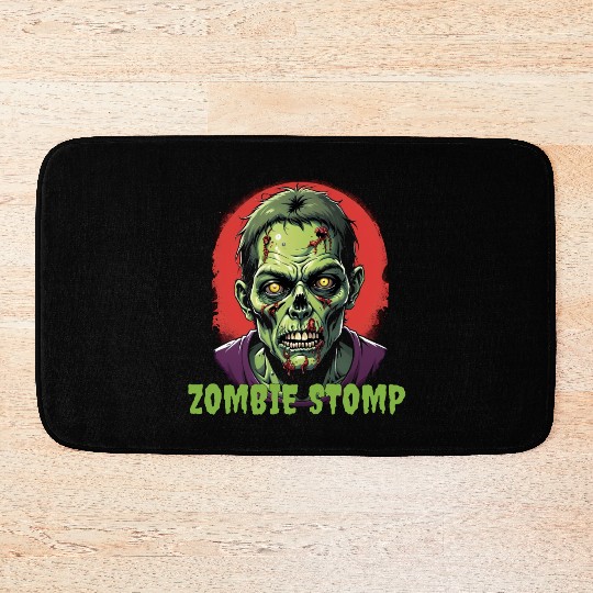 Zombie Stomp Horror Graphic Bath Mats