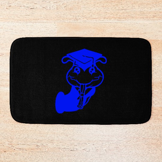 Caterpillar hole school graduation passed College Bath Mats