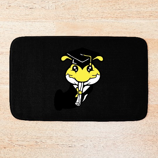 Caterpillar hole school graduation passed College Bath Mats