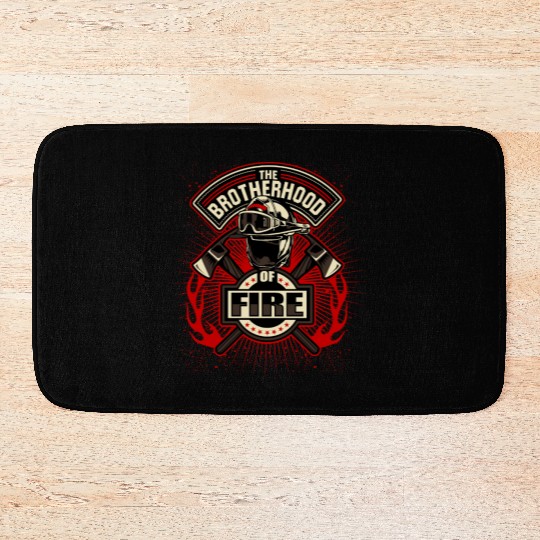 Brotherhood of Fire Firefighter Emblem Bath Mats
