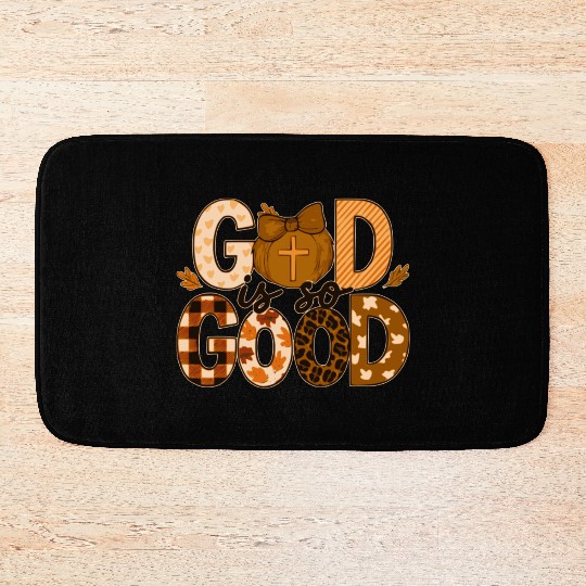 God is so Good Autumn Fall Bath Mats