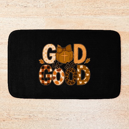 God is so Good Autumn Fall Bath Mats