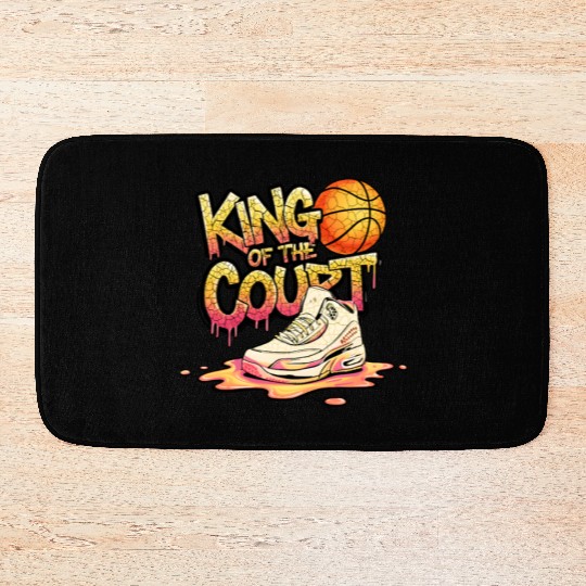 King of the Court Basketball Street Art Design Bath Mats