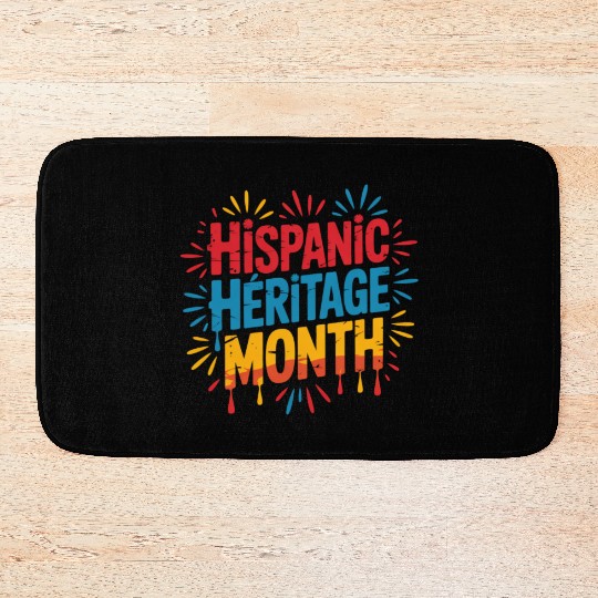 Hispanic Heritage Month Celebration Design Bath Mats