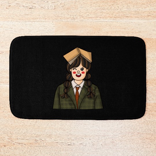 Whimsical Bookish Graduation Design Bath Mats