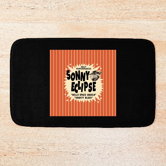 Sonny Eclipse Retro Poster Small Bath Mats