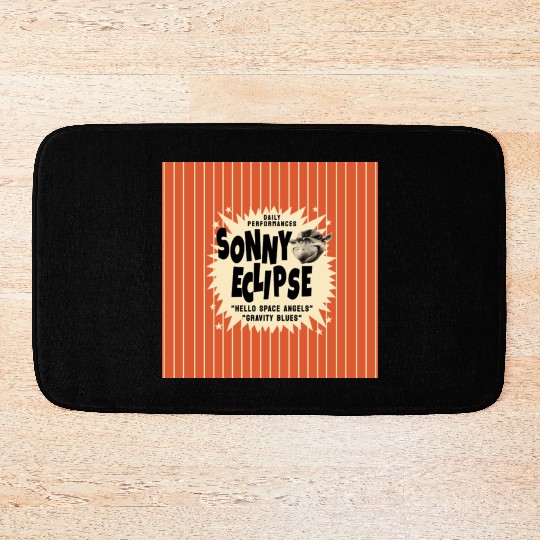 Sonny Eclipse Retro Poster Small Bath Mats