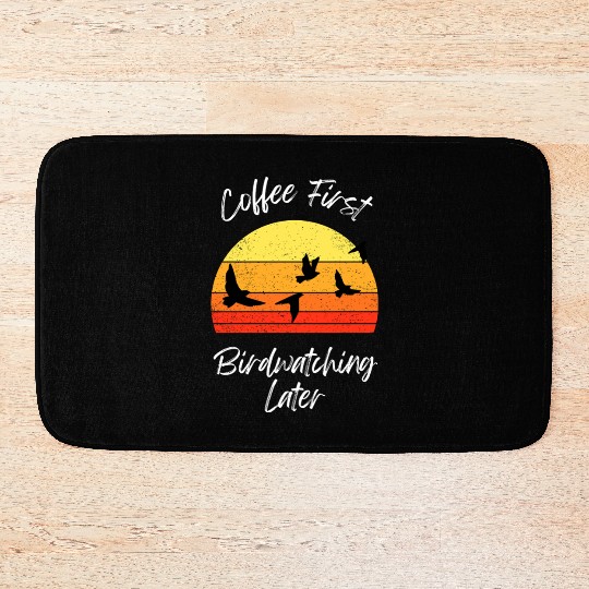 Coffee Fire Birdwatching Sunset Bath Mats