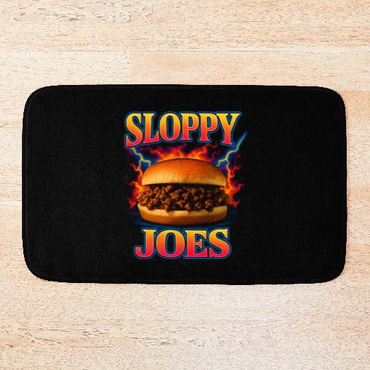 Sloppy Joes Favorite Food Funny Weird 90s Bath Mats
