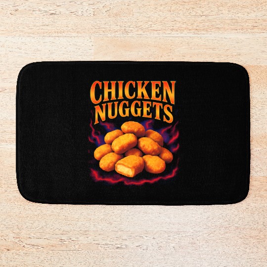 Chicken Nuggets Favorite Food Weird 90s Nuggets Bath Mats