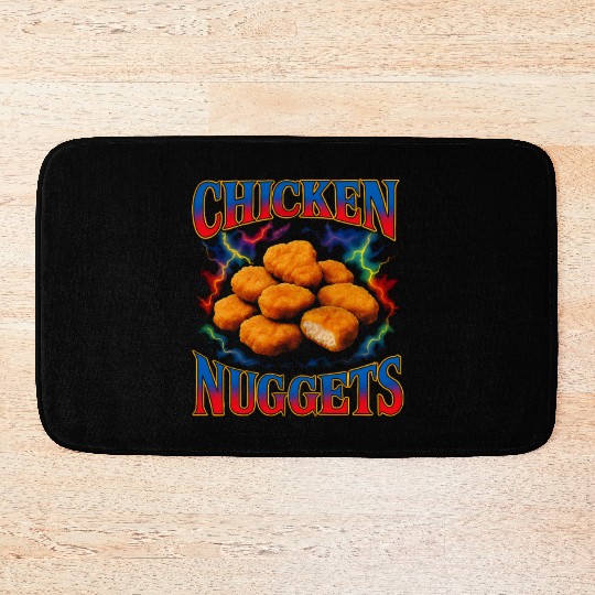 Chicken Nuggets Favorite Food Weird 90s Nuggets Bath Mats