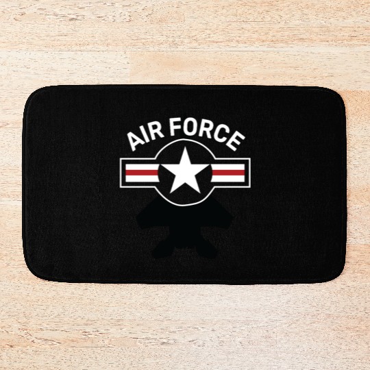 Vintage Air Force Emblem Illustration Bath Mats