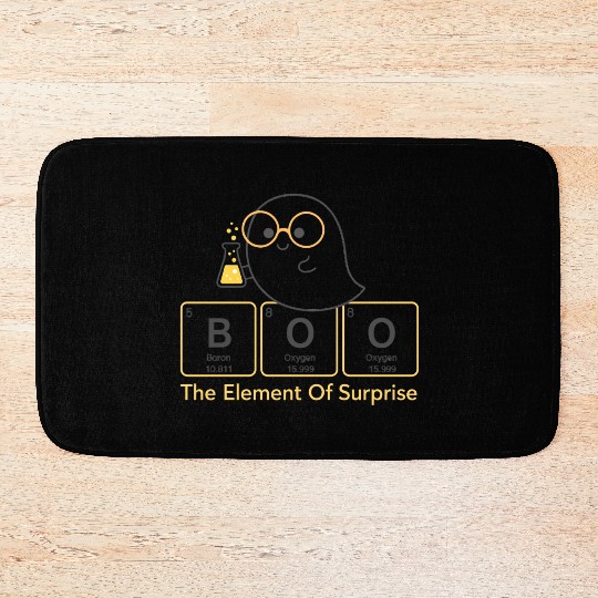 BOO - The Element of Surprise Cute Ghost Chemistr Bath Mats