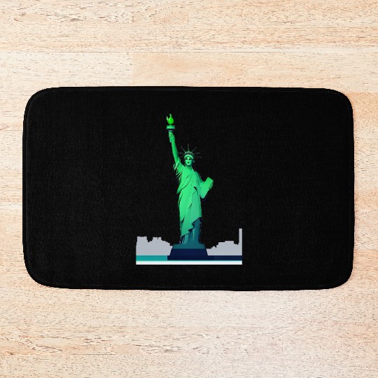 Modern Minimal Statue of Liberty – New York Icon Bath Mats
