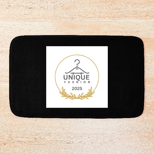 Black And Gold Minimalist Fashion Logo Bath Mats