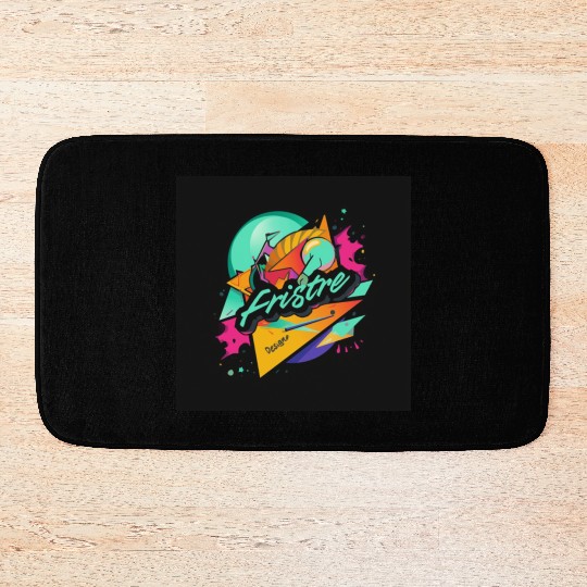 Vibrant Graffiti Street Art Design Bath Mats