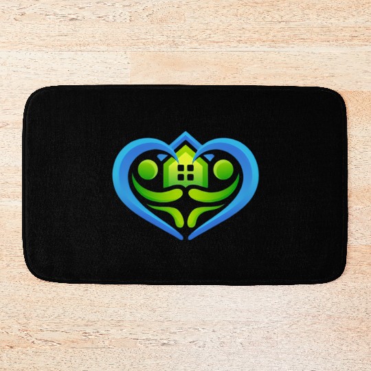 Creative Heart Home Embrace Design Bath Mats