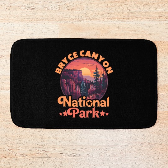 Sunset Over Canyon National Park Bath Mats