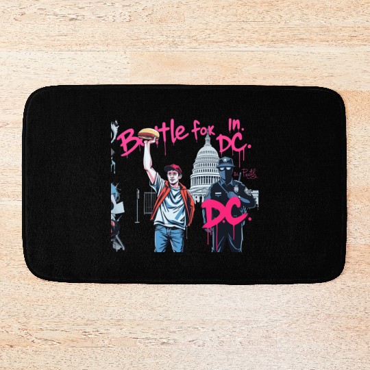 Free DC Sandwich Guy Banksy Style Street Art Bath Mats