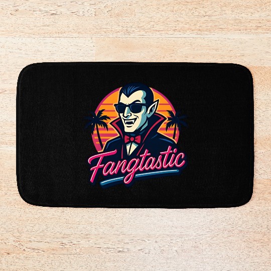 Fangtastic – Retro Vampire Neon Style Bath Mats