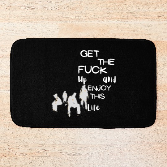 Bold Life Affirmation with Silhouettes Bath Mats