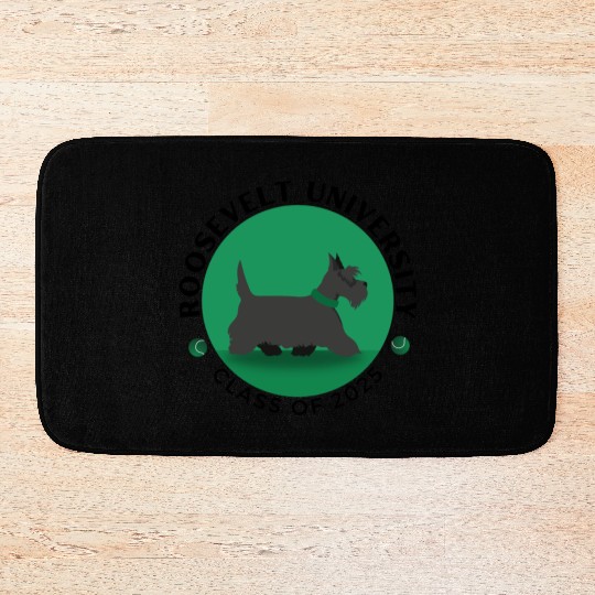 Cute Fala Dog College Illustration Bath Mats