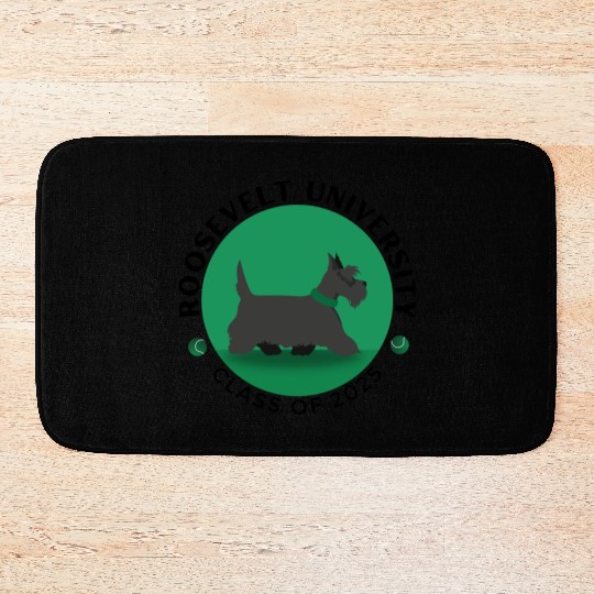 Cute Fala Dog College Illustration Bath Mats