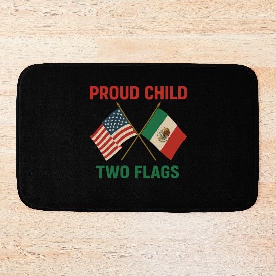 Proud Child Two Flags Design Bath Mats