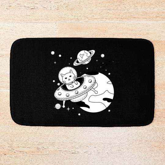 Space Cat Adventure Design Bath Mats