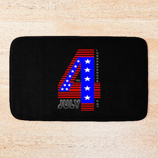 July 4th Stars and Stripes Independence Design Bath Mats