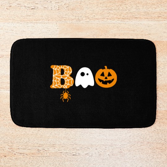 Halloween Boo Ghost Pumpkin Spooky Costume Party Bath Mats