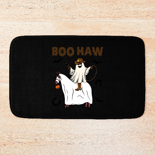 Boo Haw Halloween Ghost Cowboy Western Bath Mats