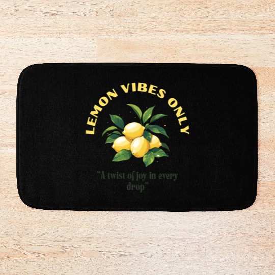 Lemon Vibes Only Bath Mats