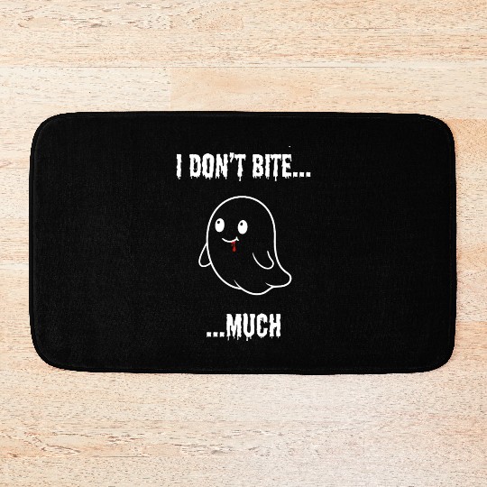I Don't Bite... Much - Cute Vampire Ghost Bath Mats
