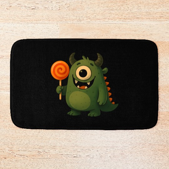 Whimsical Monster with Lollipop Bath Mats