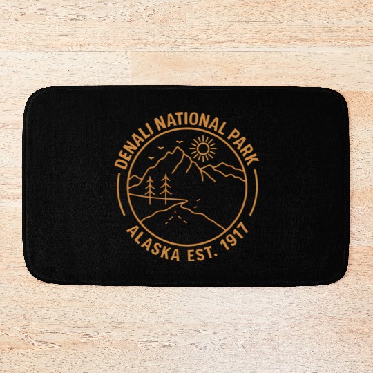 Denali Mountain Alaska National Park Bath Mats