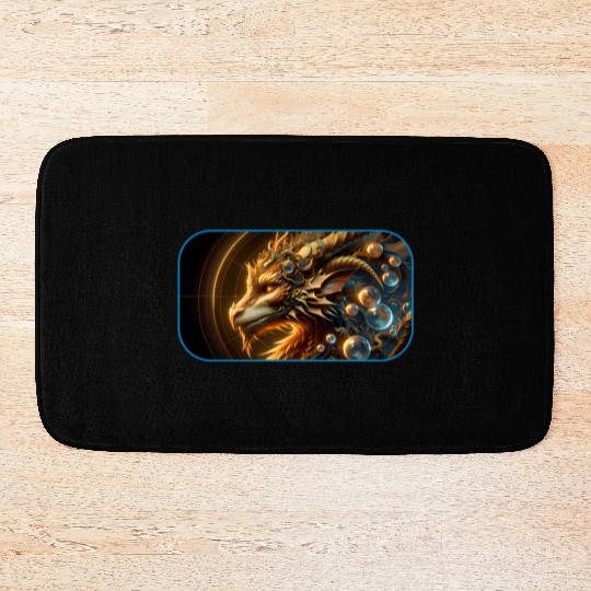 Fantasy Orb Dragon Logo Bath Mats