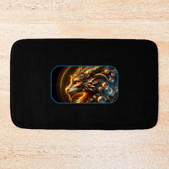 Fantasy Orb Dragon Logo Bath Mats