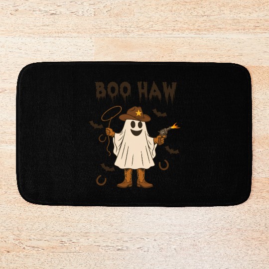 Western Cowboy Ghost Costume Design Bath Mats